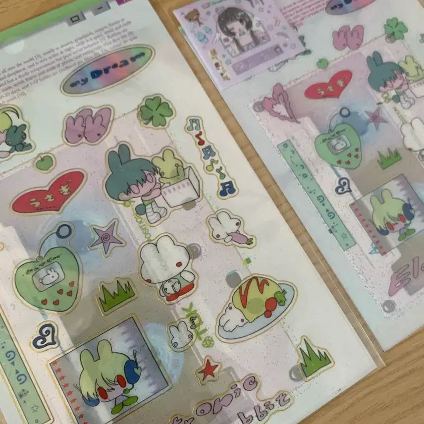 [BUNJANG] International Artist 2 Sheets Sticker Set / <해외작가> 직구스티커 2장