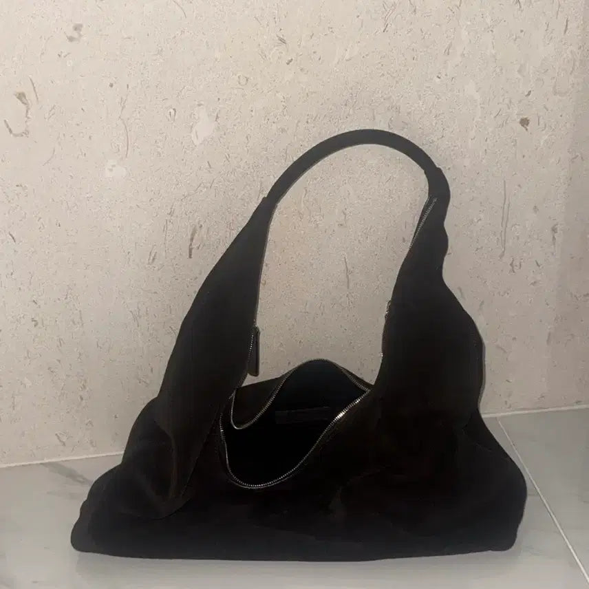 [BUNJANG] Magishwood Hobo Large Shoulder Bag Suede Brown / 마지셔우드 호보 라지백 숄더백 스웨이드 브라운