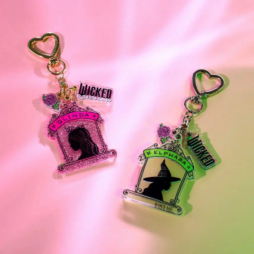 [BUNJANG] Wicked Glinda & Elphaba Twinkle Keychain Set / 위키드 글린다 엘파바 트윙클 키링 세트