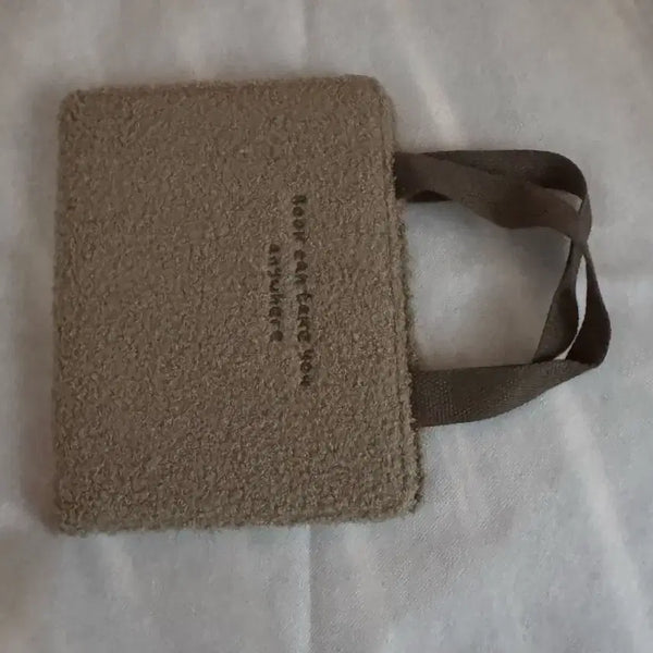 [BUNJANG] Brown Bouclé Book Pouch / 브라운 부클 북파우치