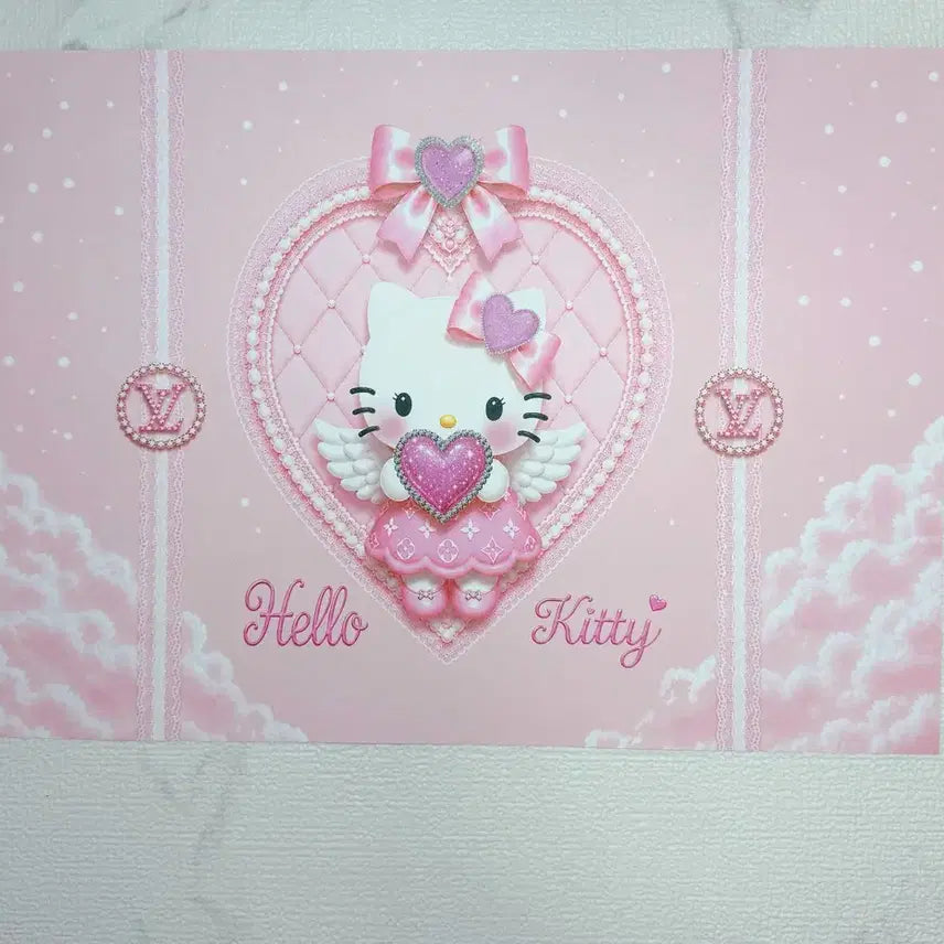 [BUNJANG] Pink Angel Luxury Kitty Wrapping Paper (A4) / (캐릭터 애니) 포용 핑크엔젤명품키티 랩핑지 (A4)
