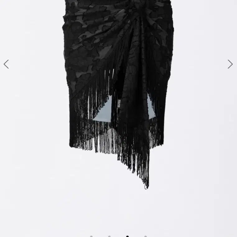 [BUNJANG] Sculptor Fringe Skirt Black / 스컬프터 프린지 스커트 블랙