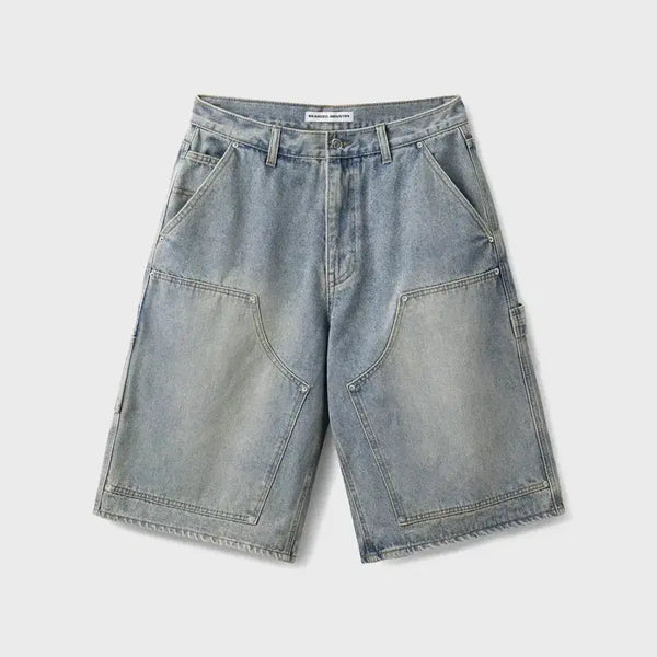 [BUNJANG] Branded Double Knee Carpenter Denim Shorts (Size 32) / 브랜디드 더블니 카펜터 데님 쇼츠 32사이즈