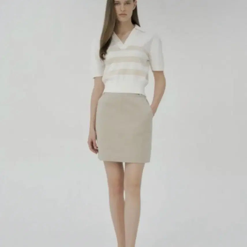 [BUNJANG] Sie Dre Mini Skirt (Beige) / Sie 시에 드레 미니 스커트 (베이지)