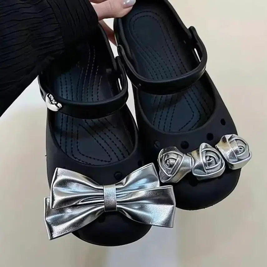[BUNJANG] Crocs Charm Ribbon Set (5 Pieces) / 크록스 장식) 리본 세트 5P