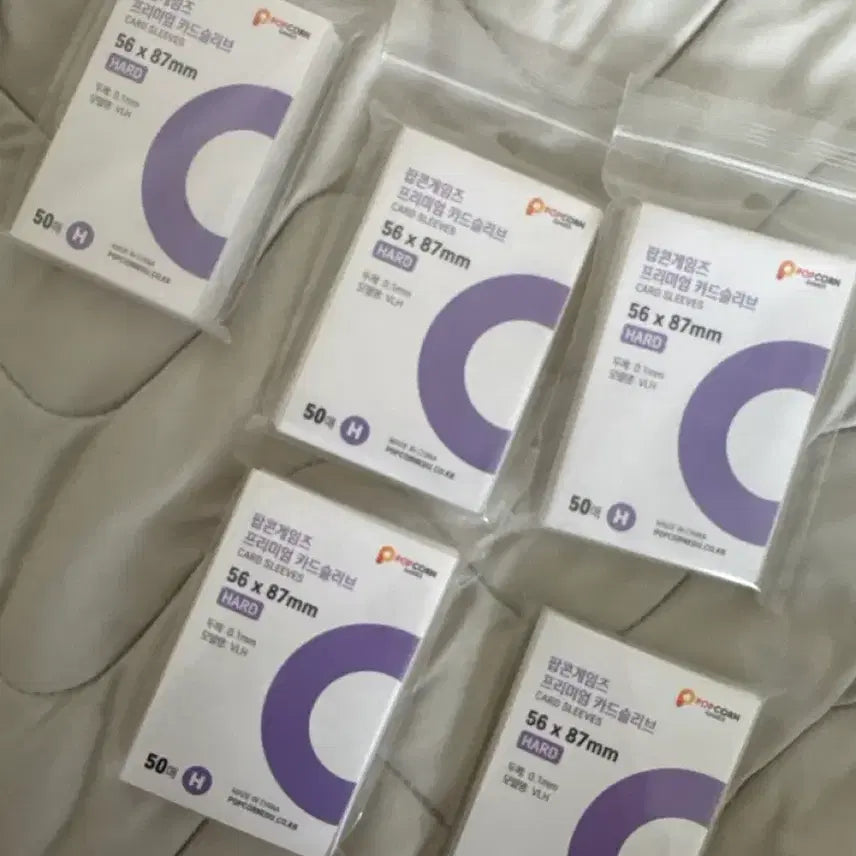 [BUNJANG] Popcorn Games Premium Card Sleeves Hard (50 Count) - 5 Pack / 팝콘게임즈 프리미엄 카드슬리브 하드 새거 5개 팝니다