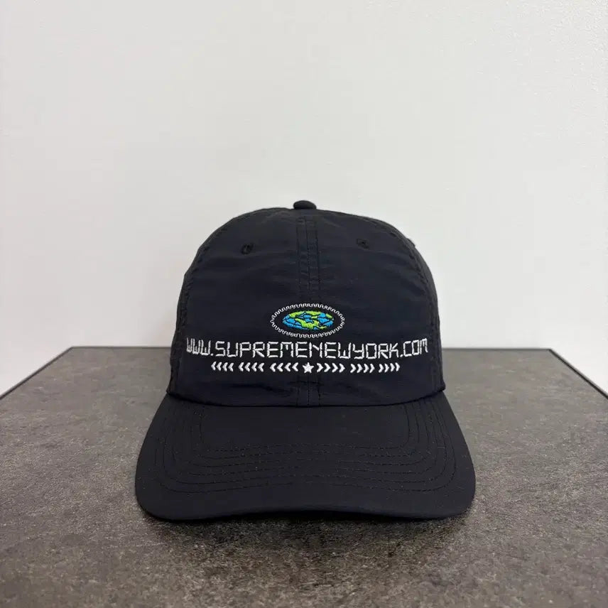 [BUNJANG] Supreme 6-Panel Cap Hat Navy Black / (OS) 슈프림 6패널 볼캡 모자 URL 네이비 블랙