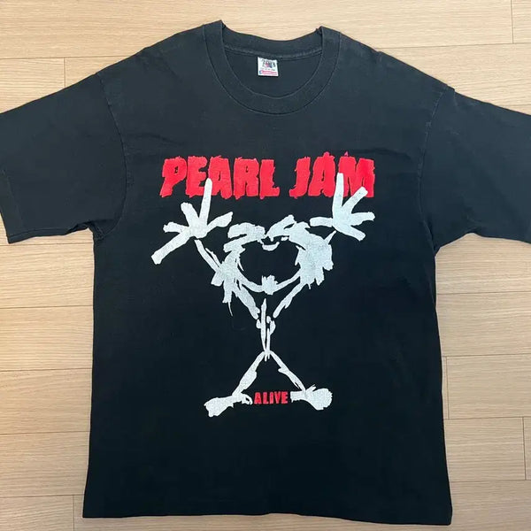 [BUNJANG] Pearl Jam Alive Tour T-Shirt 90s Vintage / [L] 90s 펄잼 PEARL JAM Alive 빈티지 밴드 티셔츠