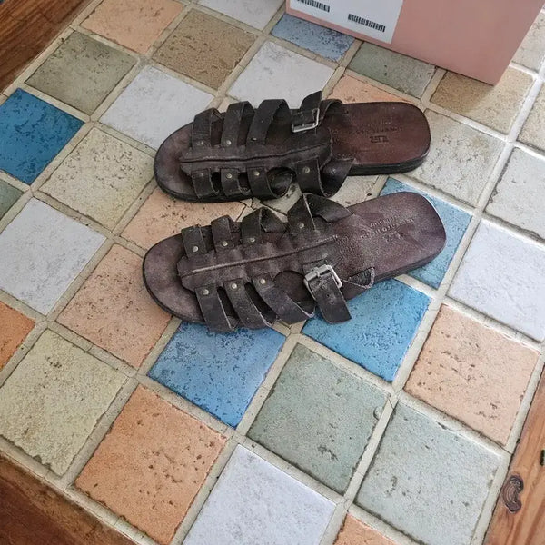 [BUNJANG] Italian Leather Sandals / 이태리 가죽 샌들