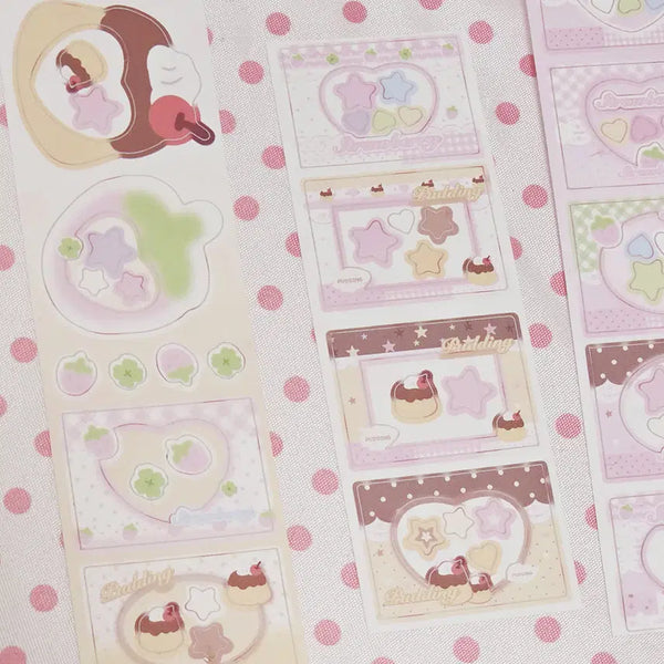 [BUNJANG] Sweet Dessert Frame Kiss Cut Sticker / (재고1)[띵] 해외작가_달콤 디저트 프레임 키스컷 /다꾸 문구