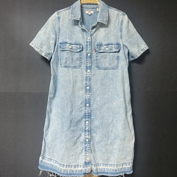 [BUNJANG] Levi's Cotton Spandex Denim Dress Size XS (Fits 44-55) / 진짜만원 리바이스 정품 44 55 스판청원피스