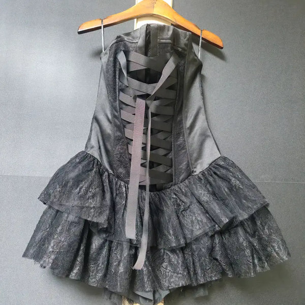[BUNJANG] Balletcore Lace 55 Top Dress / 진짜만원 갸루 발레코어 레이스 55 탑원피스