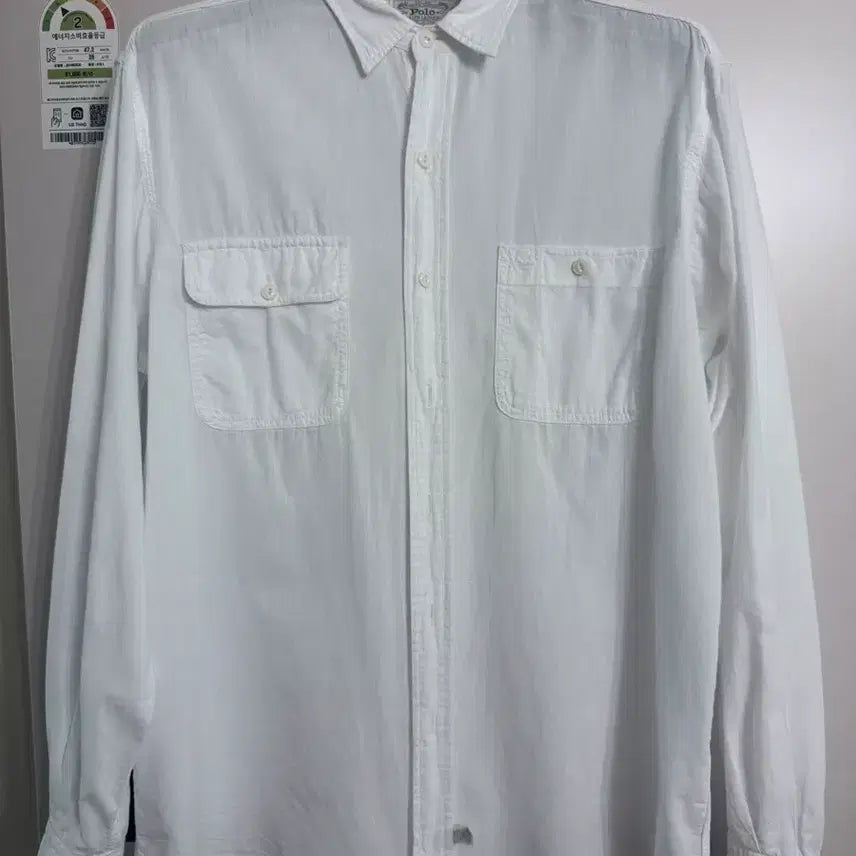 [BUNJANG] Polo Ralph Lauren Authentic Dungarees White Shirt L / 폴로 랄프로렌 Authentic Dungarees 화이트 셔츠 L 사이즈