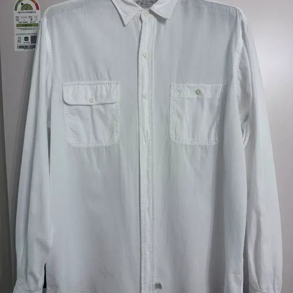 [BUNJANG] Polo Ralph Lauren Authentic Dungarees White Shirt L / 폴로 랄프로렌 Authentic Dungarees 화이트 셔츠 L 사이즈