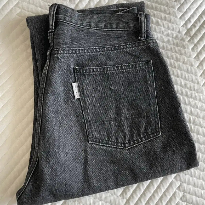 [BUNJANG] ENDS AND MEANS 5 Pockets Washed Denim Black / 엔즈앤드민즈 5p 블랙 워시드