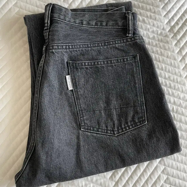 [BUNJANG] ENDS AND MEANS 5 Pockets Washed Denim Black / 엔즈앤드민즈 5p 블랙 워시드