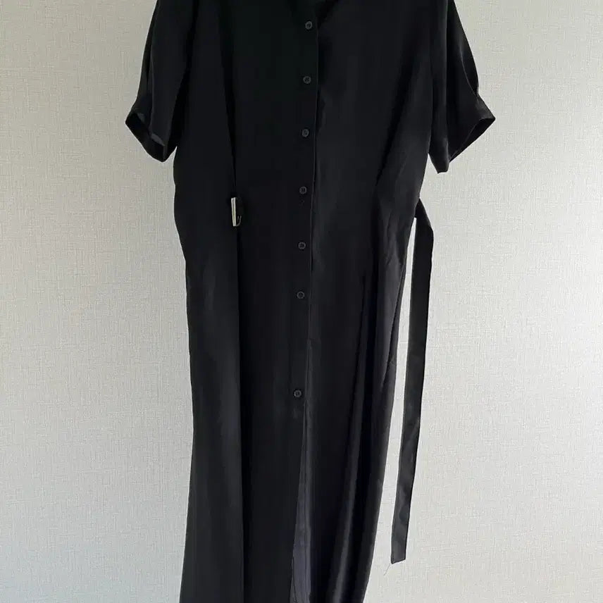 [BUNJANG] Chiffon Black Midi Dress / 쉬폰 블랙 원피스