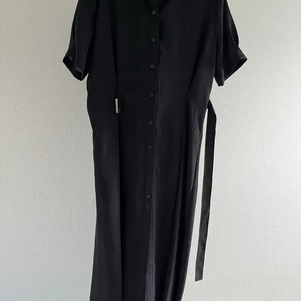 [BUNJANG] Chiffon Black Midi Dress / 쉬폰 블랙 원피스