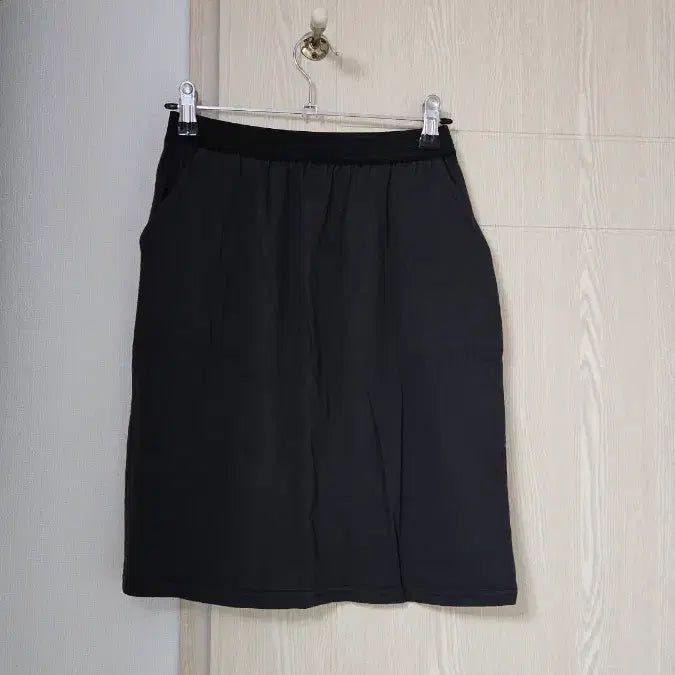 [BUNJANG] Band Waist Cotton Skirt - Dark Gray (Size S) / 밴딩 면치마 프리 먹색 55 S