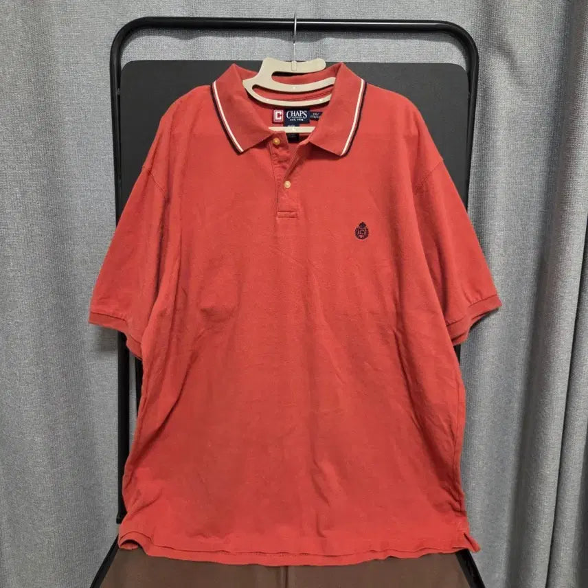 [BUNJANG] Chaps Polo Short Sleeve T-Shirt Orange 2XL (110) / Chaps 폴로 챕스 반팔 티셔츠 2XL(110)