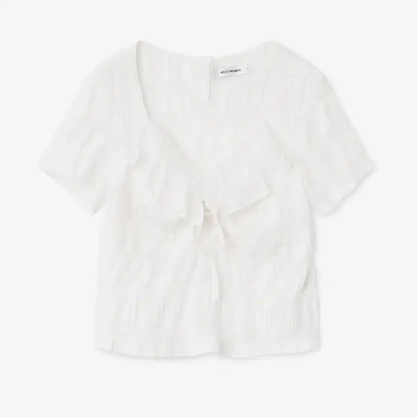 [BUNJANG] Miloumon Butter Shirring Blouse White / (새상품) 밀로우먼 버터 셔링 블라우스 화이트