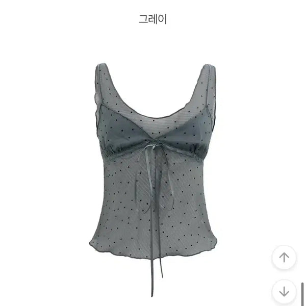 [BUNJANG] Dot See-Through Blouse (Gray) / 도트 시스루 블라우스 (그레이)
