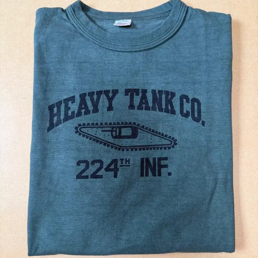 [BUNJANG] Warehouse 4601 Printing T-Shirt Green XL / 웨어하우스 4601 프린팅 티셔츠 그린 XL사이즈
