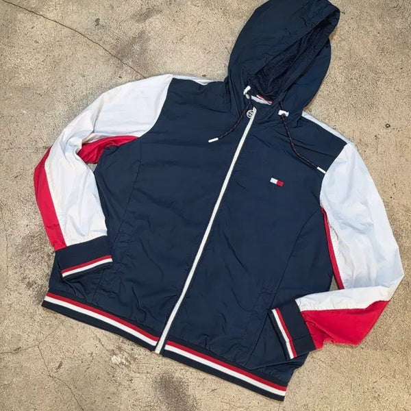 [BUNJANG] Tommy Hilfiger Windbreaker Blue/White/Red / 타미힐피거 바람막이 블루/화이트/레드