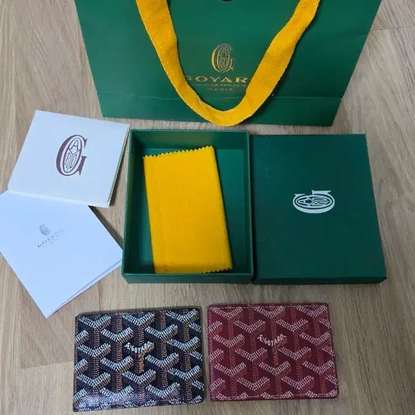 [BUNJANG] Goyard Saint Sulpice Card Holder Black/Red / 고야드 인서트 카드지갑 블랙.레드