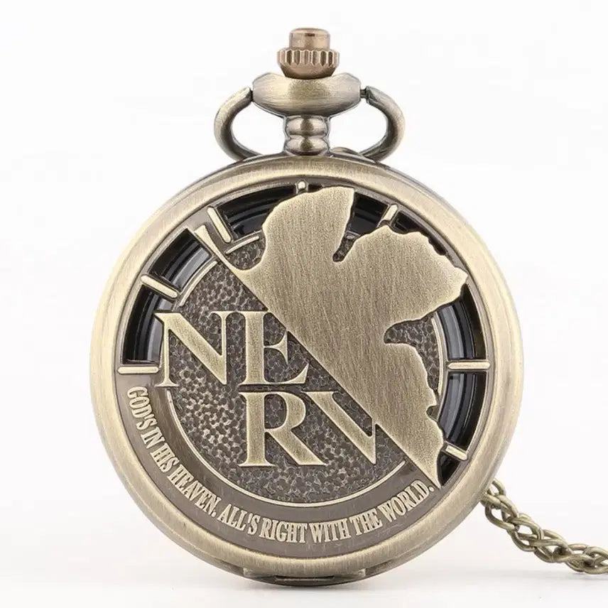 [BUNJANG] Evangelion NERV Special Agency Antique Pocket Watch / 에반게리온 NERV 특무기관 엔틱 회중시계