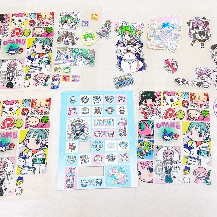 [BUNJANG] Dakku Bundle Set (Stickers, Badges) - Various Materials / 다꾸 일괄 , 다꾸뱃지 다꾸씰스티커 다꾸띵 인물다꾸 인물스티커 다꾸처분