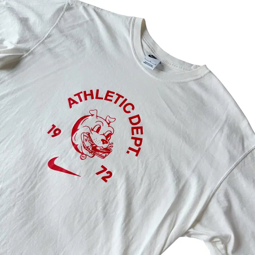 [BUNJANG] Nike Printed T-Shirt Cream L / 나이키 프린팅 티셔츠 크림색 L