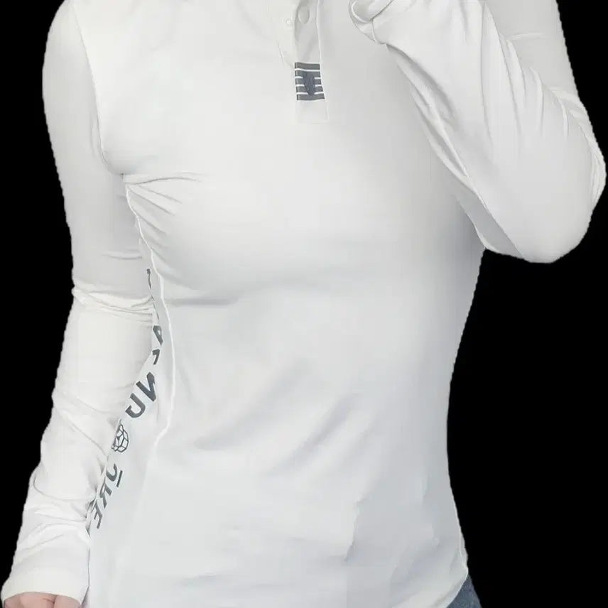 [BUNJANG] Amazingcree Genuine Striped Logo Lettering Long Sleeve Polo T-Shirt / (XS)딱붙핏 정품 어메이징크리 사선 절개 로고 레터링 긴팔 카라 티셔츠