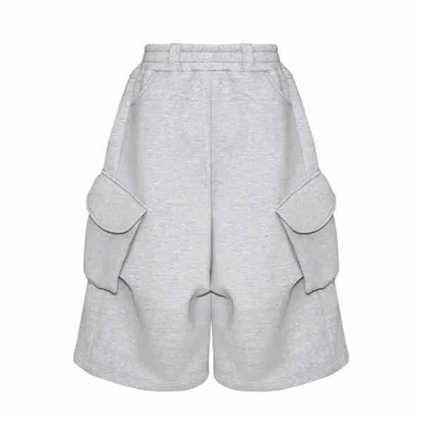 [BUNJANG] MJD Wide Cargo Bermuda Pants - Gray / mjd 와이드 카고 버뮤다 팬츠 그레이 새상품