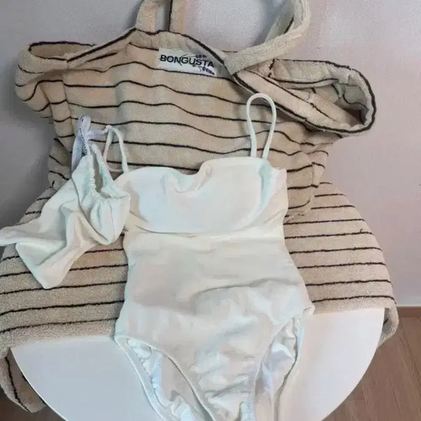 [BUNJANG] Maybe Baby Monokini Swimsuit Cream Ivory / 메이비베이비 모노키니 수영복(크림아이보리)[새상품]