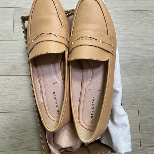 [BUNJANG] SODA Modern Women's Loafers Beige / 소다 모던 여성 로퍼 베이지