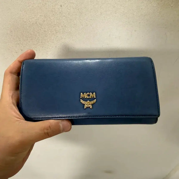 [BUNJANG] MCM Leather Long Wallet / 엠씨엠 레더 장지갑