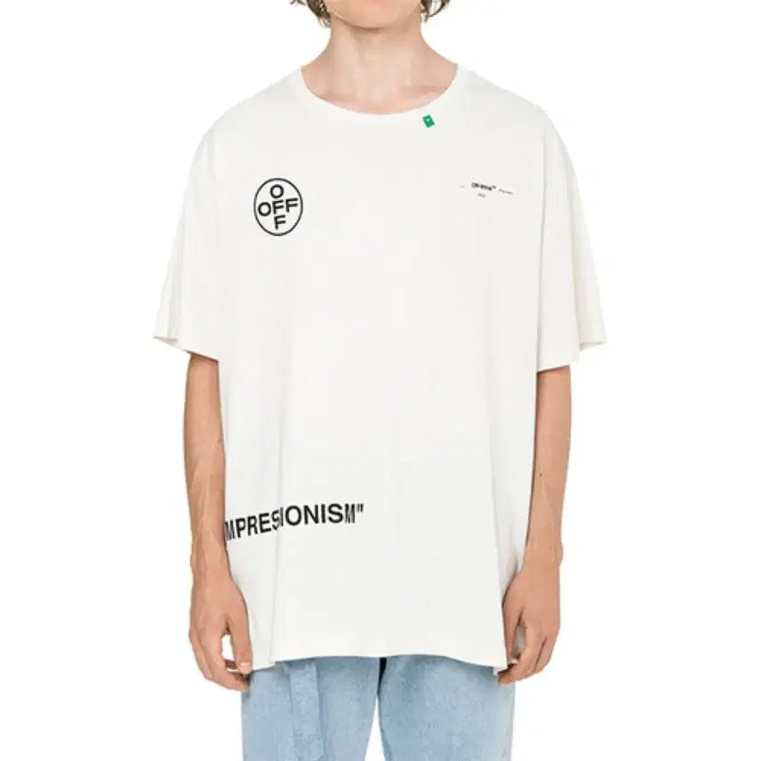 [BUNJANG] Off-White Impressionism Short Sleeve T-Shirt Ivory XXS / [XXS] 오프화이트 임프레셔니즘 IMPRESSIONISM 반팔 아이보리
