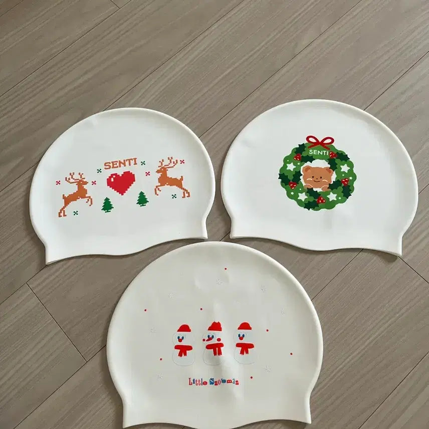 [BUNJANG] Senti Christmas Edition Swimming Cap / 센티 수영모자 크리스마스 에디션