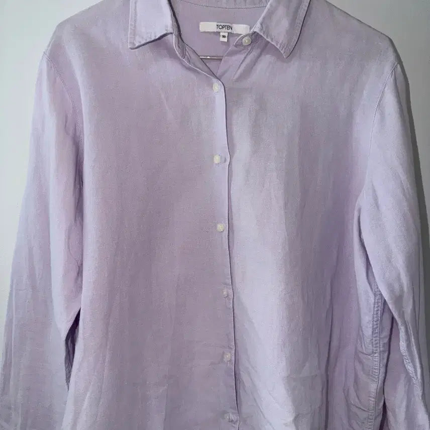 [BUNJANG] Toptan Linen Blend Shirt Lavender / TOPTEN 탑텐 마 셔츠 남방 연보라색 라벤더 90