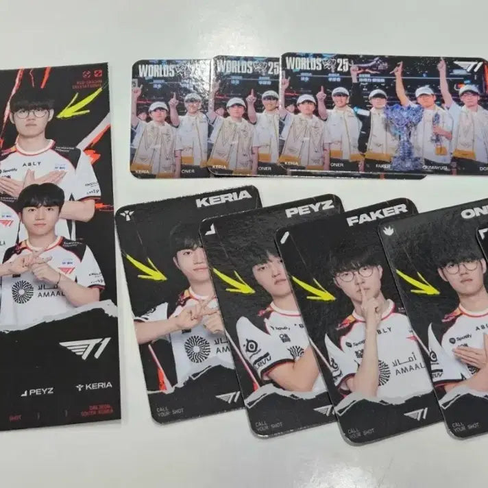 [BUNJANG] MSI T1 Photocard Set + Worlds Group Front Photocard / MSI 한정 티원 포카세트 + 월즈 단체 앞모습 포카