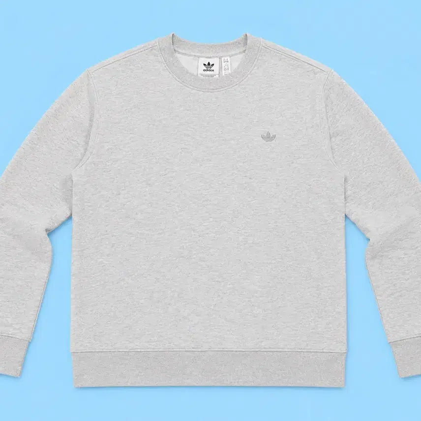 [BUNJANG] Adidas Originals Trefoil Logo Crewneck Sweatshirt - Grey (L) / 아디다스 맨투맨 그레이 L 티셔츠 긴팔 불꽃 오리지널