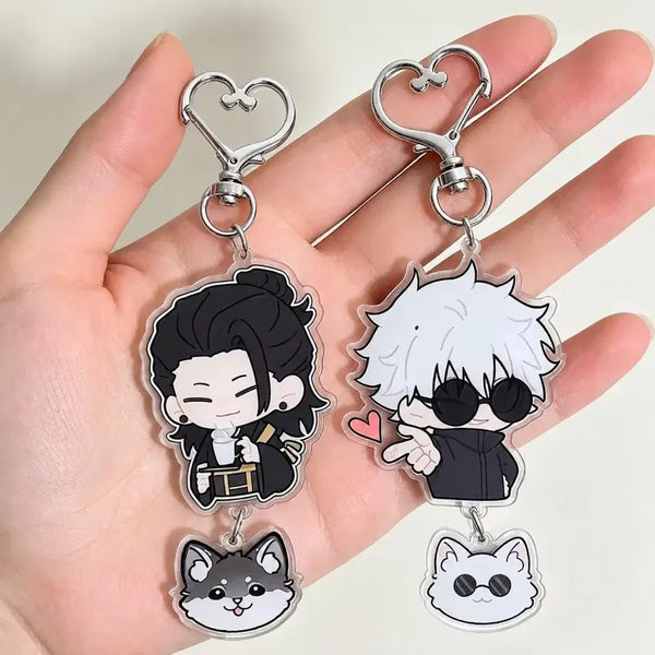 [BUNJANG] Jujutsu Kaisen Satoru Gojo & Suguru Geto Acrylic Keychain / 주술회전 고죠 사토루 게토 스구루 아크릴 키링 비공굿