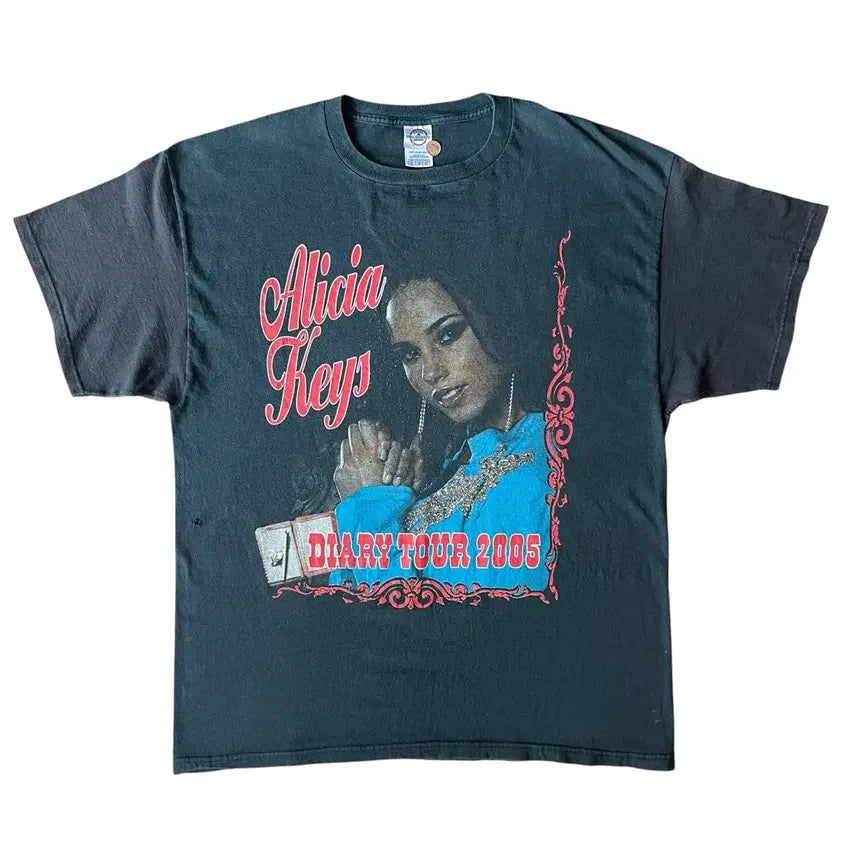 [BUNJANG] Vintage 00s Alicia Keys Diary Tour T-Shirt XL / 빈티지 00s Alicia Keys 투어 티셔츠