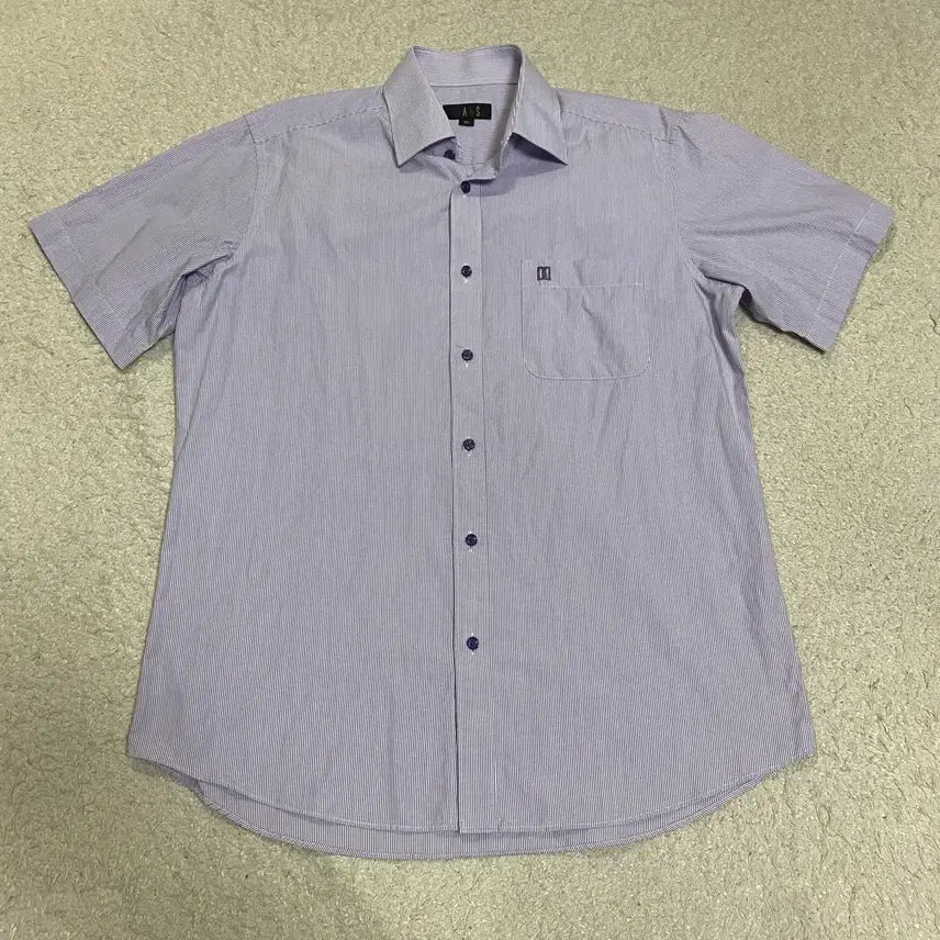 [BUNJANG] Daks Striped Short-Sleeve Shirt (Size 95) / 닥스 스트라이프 반팔 셔츠 95