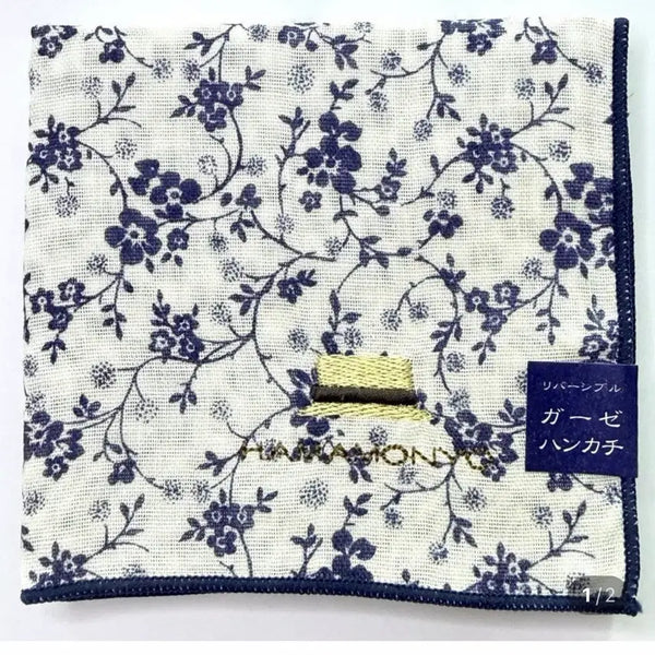 [BUNJANG] Japanese Cotton Handkerchief Blue Hat / 일본 면 손수건 블루 모자