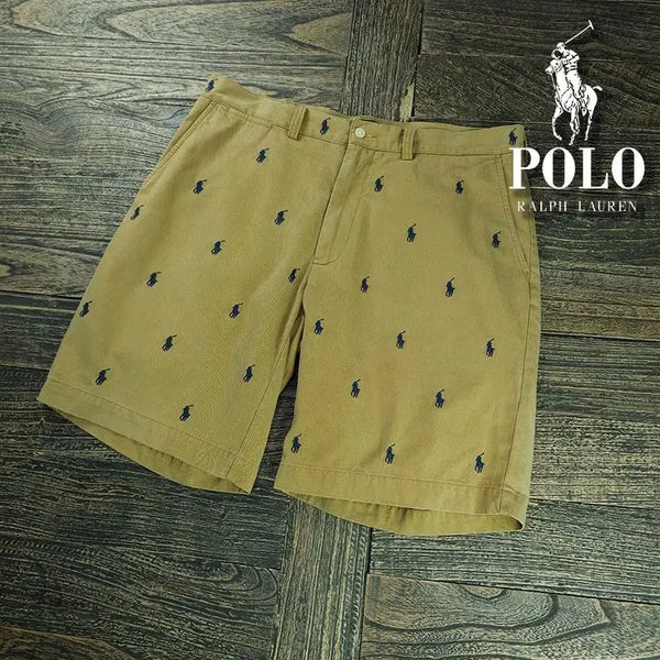 [BUNJANG] Polo Ralph Lauren Pony Logo Pattern Cotton Half Pants / 폴로 랄프로렌 포니 로고 패턴 코튼 하프 팬츠 반바지 M21598