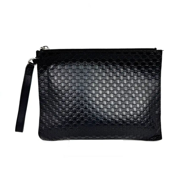 [BUNJANG] Gucci Black Microguccissima Leather Strap Clutch 544477 / 구찌 블랙 마이크로시마 스트랩 클러치 544477