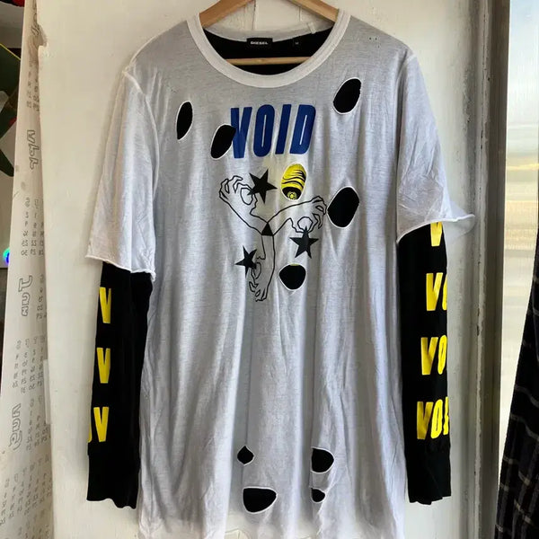 [BUNJANG] Diesel VOID Graphic Long Sleeve T-Shirt / 디젤 VOID 그래픽 긴팔 티셔츠