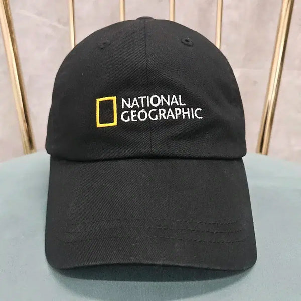 [BUNJANG] National Geographic Black Cotton Baseball Cap / 내셔널지오그래픽 볼캡 모자